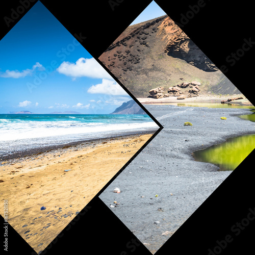 Collage of island Lanzarote, Spain. Europe.
 photo