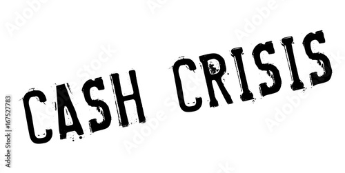 Cash Crisis rubber stamp. Grunge design with dust scratches. Effects can be easily removed for a clean, crisp look. Color is easily changed.