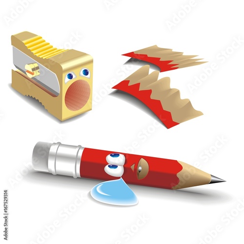sharpener and pencil