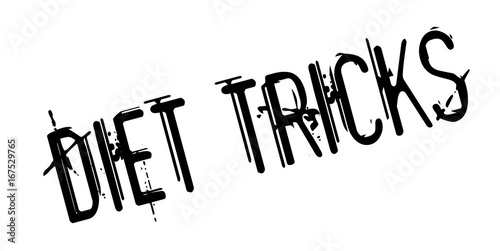 Diet Tricks rubber stamp. Grunge design with dust scratches. Effects can be easily removed for a clean, crisp look. Color is easily changed.