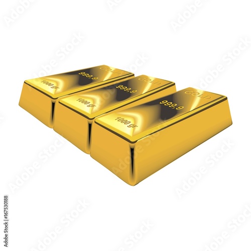 three gold bar