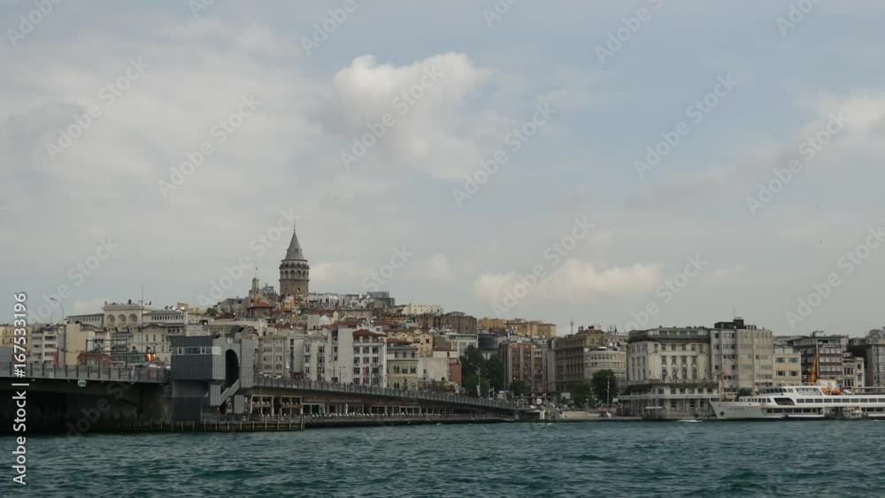 Time lapse of the Galata Bridge and Golden Horn in Istanbul Turkey Time lapse of the Galata Bridge and Golden Horn in Istanbul Turkey