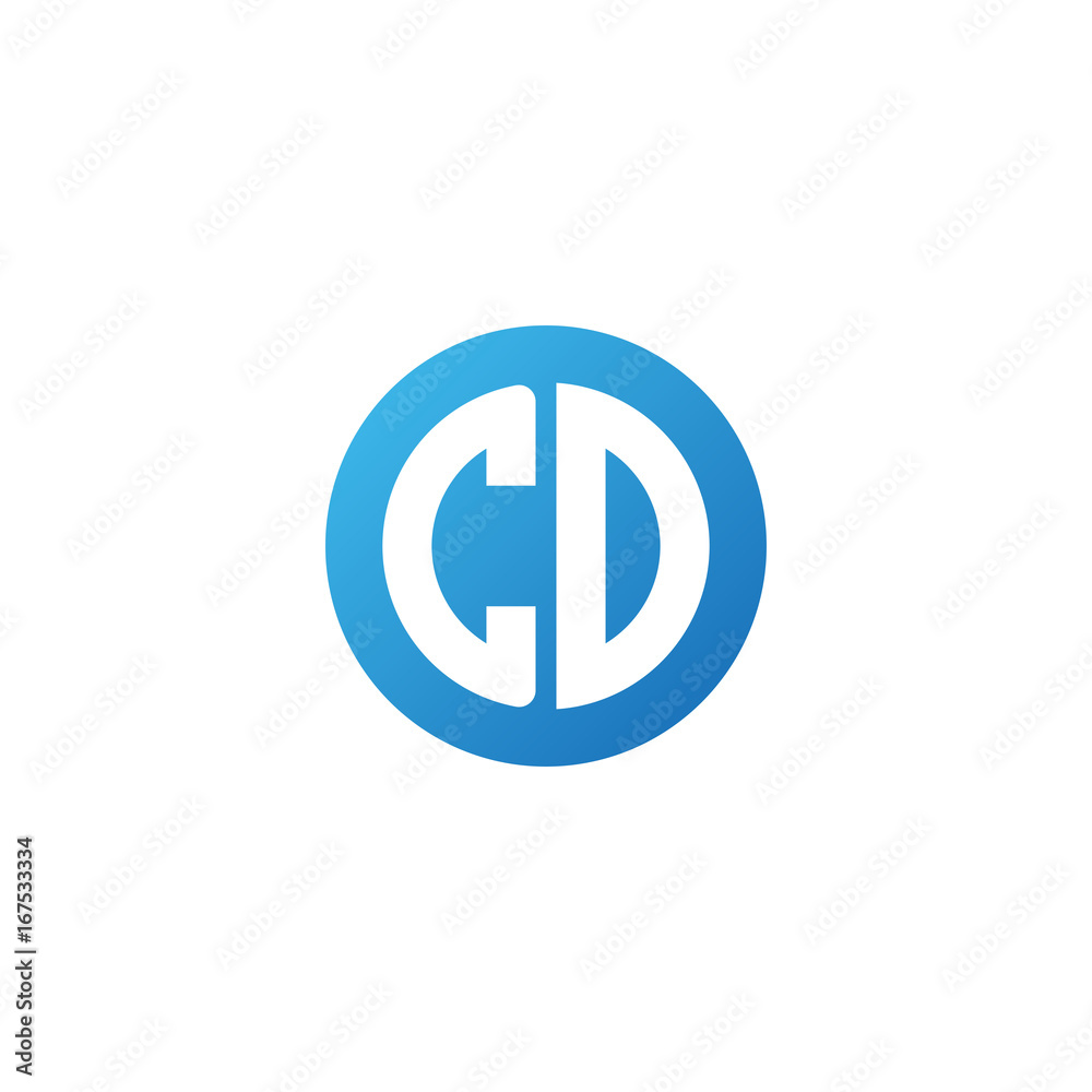 Initial letter CD, rounded letter circle logo, modern gradient blue color
Initial letter CD, rounded letter circle logo, modern gradient blue color