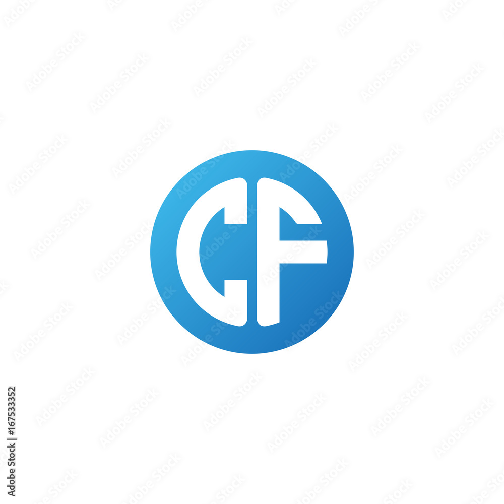 Initial letter CF, rounded letter circle logo, modern gradient blue color
Initial letter CF, rounded letter circle logo, modern gradient blue color
