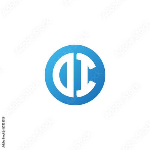 Free Download Initial letter DI, rounded letter circle logo, modern gradient blue color	
 
 - GFXLoad