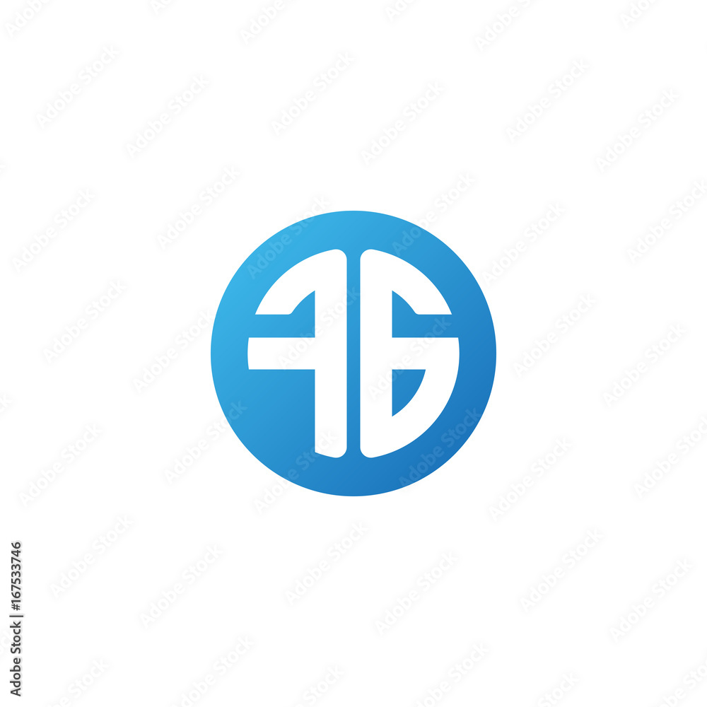 Initial letter FG, rounded letter circle logo, modern gradient blue color
Initial letter FG, rounded letter circle logo, modern gradient blue color