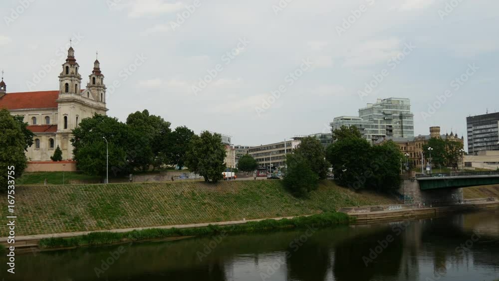 St Raphael The Archangel Church and the Neris River in Vilnius Lithuania St Raphael The Archangel Church and the Neris River in Vilnius Lithuania