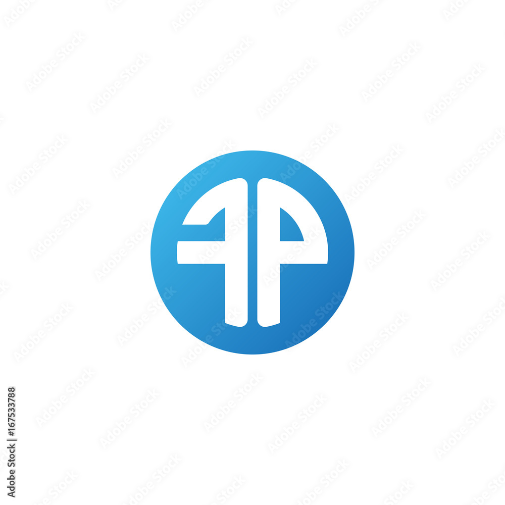 Initial letter FP, rounded letter circle logo, modern gradient blue color
Initial letter FP, rounded letter circle logo, modern gradient blue color