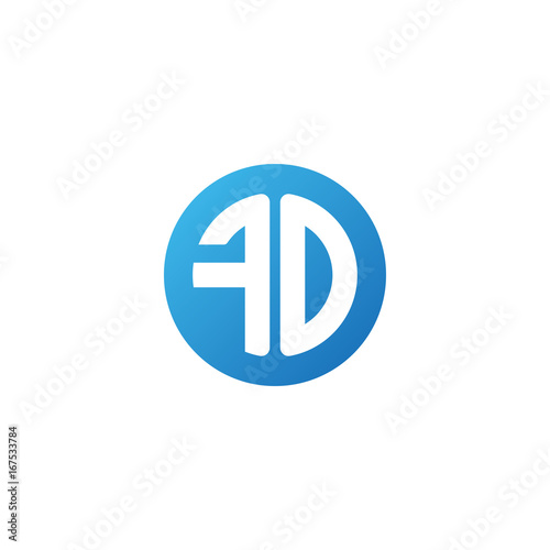 Free Download Initial letter FO, rounded letter circle logo, modern gradient blue color	
 
 - GFXLoad