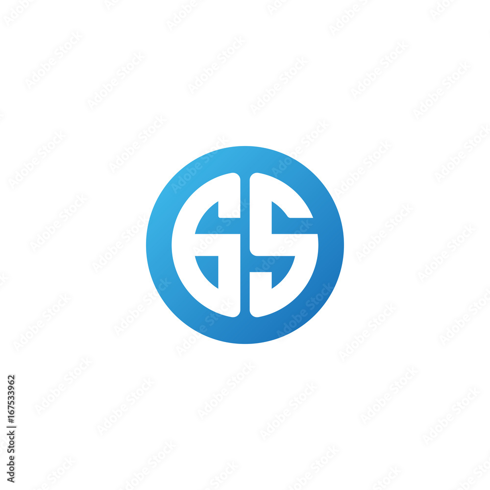 Initial letter GS, rounded letter circle logo, modern gradient blue color
Initial letter GS, rounded letter circle logo, modern gradient blue color