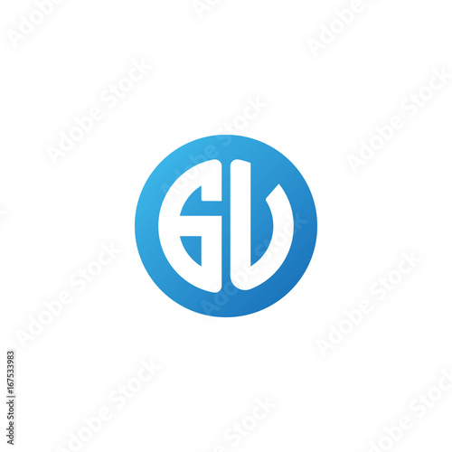 Free Download Initial letter GU, rounded letter circle logo, modern gradient blue color	
 
 - GFXLoad