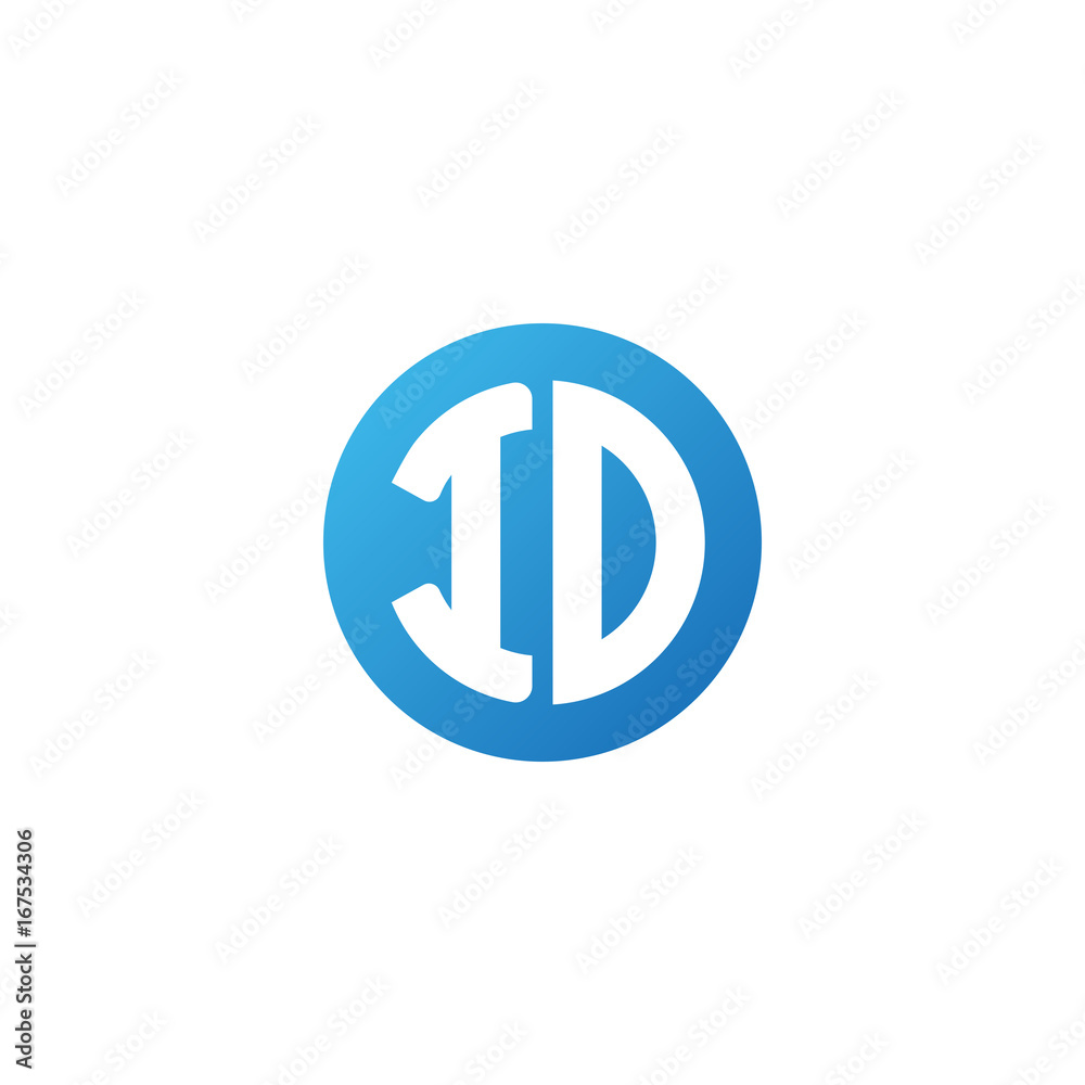 Initial letter ID, rounded letter circle logo, modern gradient blue color
Initial letter ID, rounded letter circle logo, modern gradient blue color