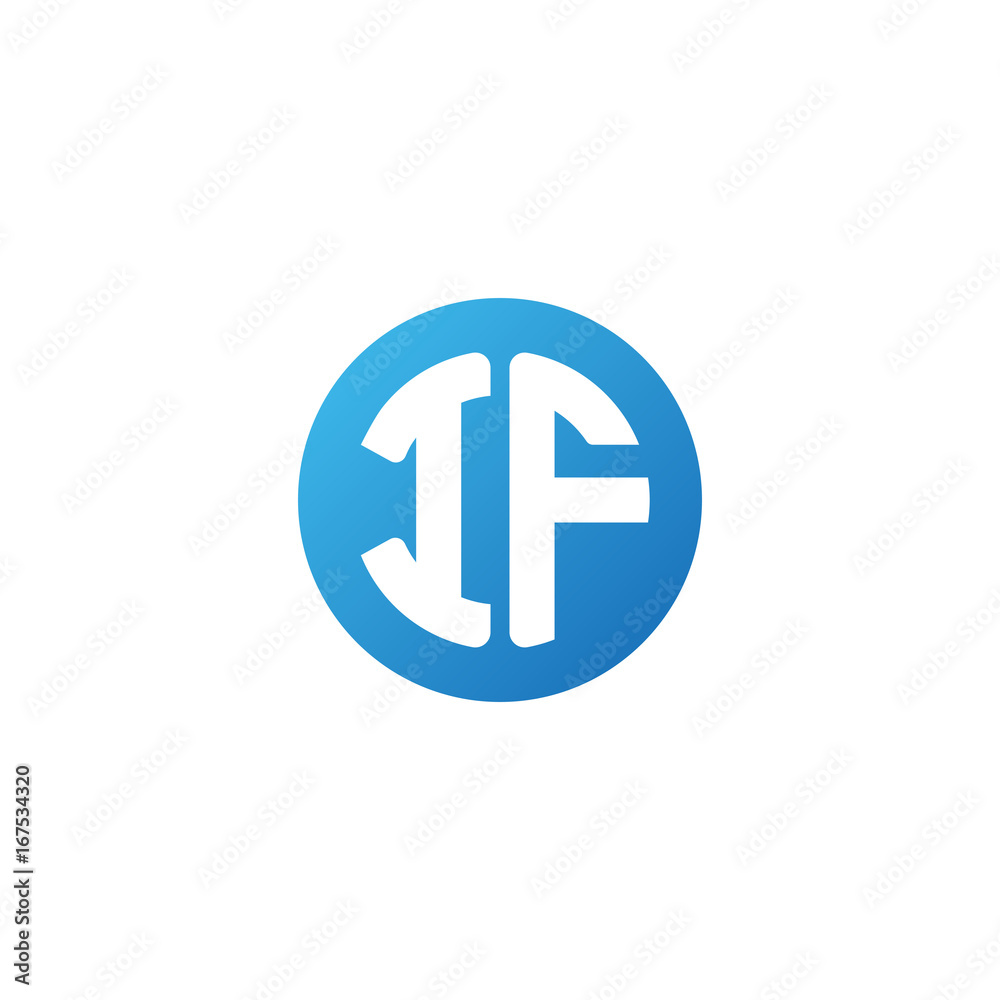 Initial letter IF, rounded letter circle logo, modern gradient blue color
Initial letter IF, rounded letter circle logo, modern gradient blue color