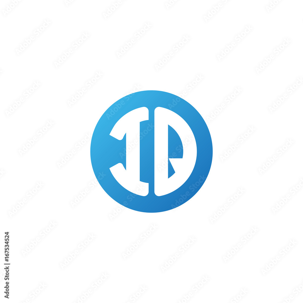 Initial letter IQ, rounded letter circle logo, modern gradient blue color
Initial letter IQ, rounded letter circle logo, modern gradient blue color