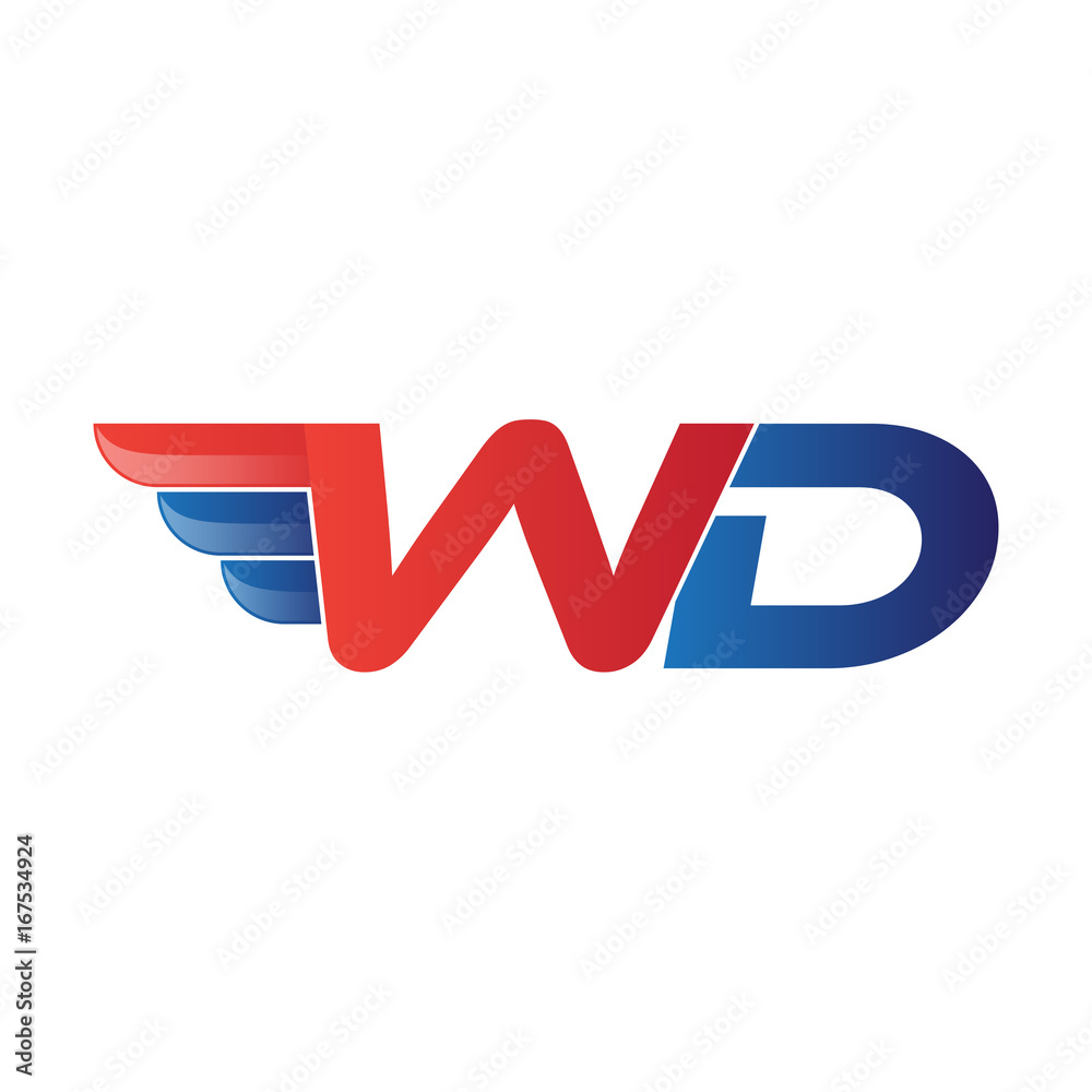 fast initial letter logo vector wing fast initial letter logo vector wing
