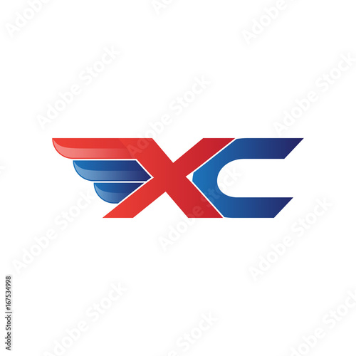 fast initial letter logo vector wing