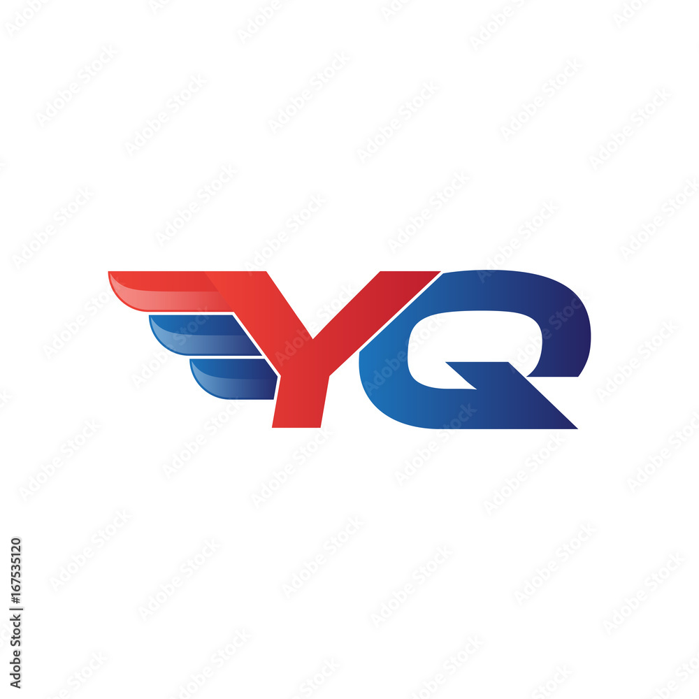 fast initial letter logo vector wing fast initial letter logo vector wing