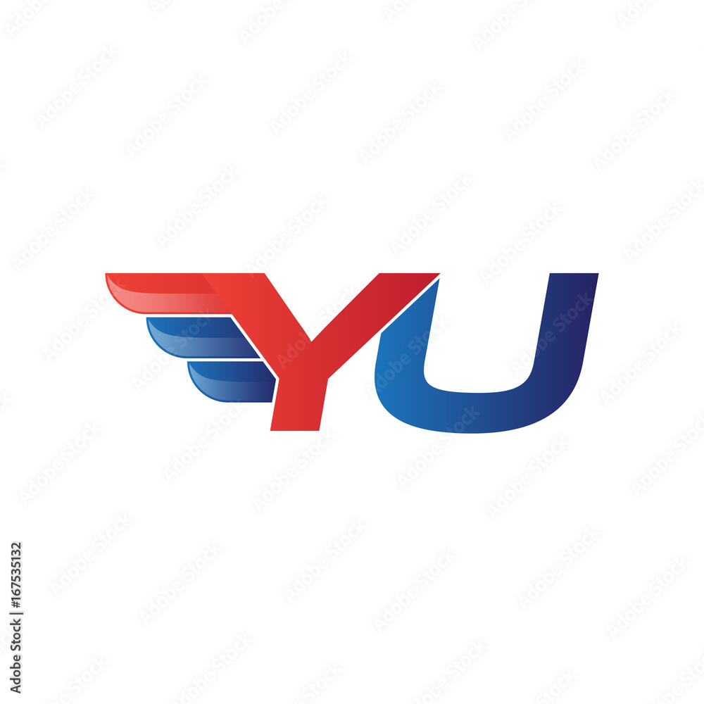 fast initial letter logo vector wing fast initial letter logo vector wing