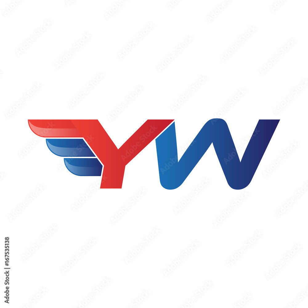 fast initial letter logo vector wing
