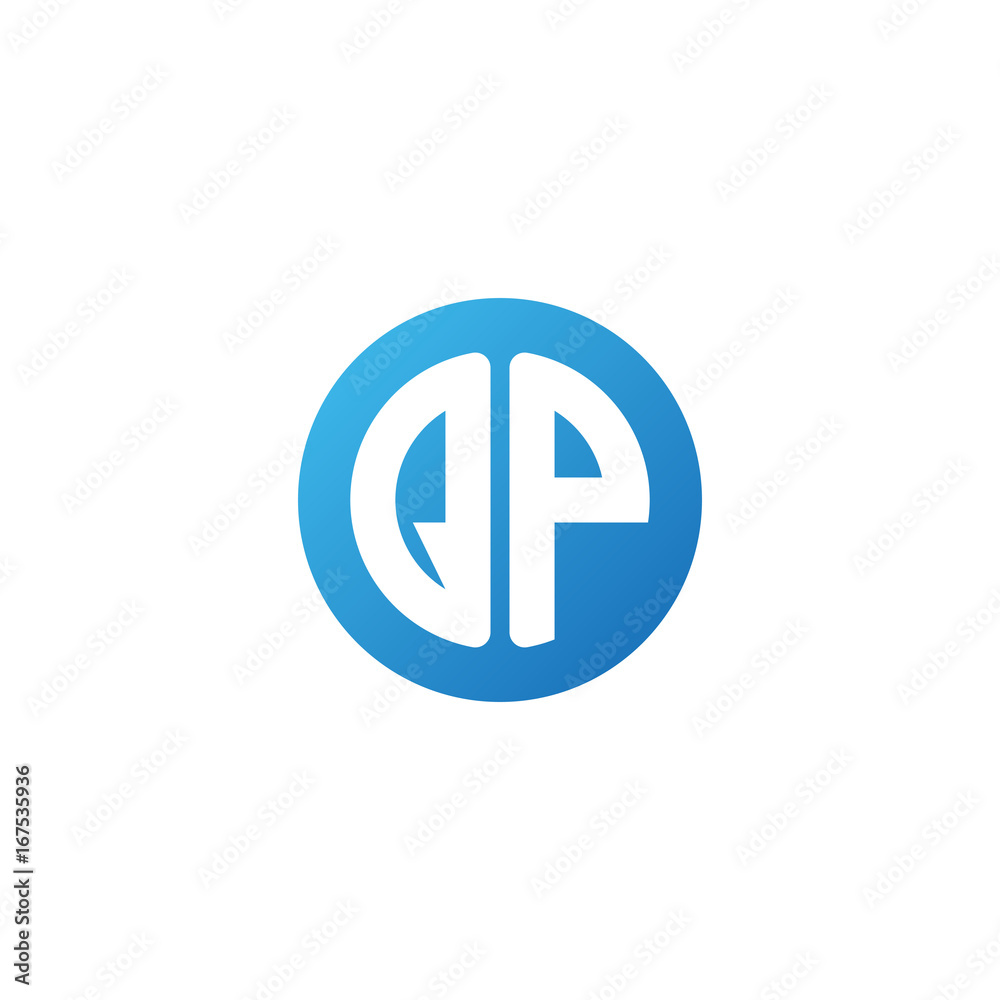 Initial letter QP, rounded letter circle logo, modern gradient blue color
Initial letter QP, rounded letter circle logo, modern gradient blue color