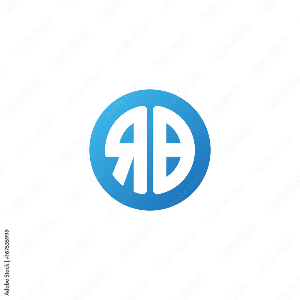 Initial letter RB, rounded letter circle logo, modern gradient blue color
Initial letter RB, rounded letter circle logo, modern gradient blue color