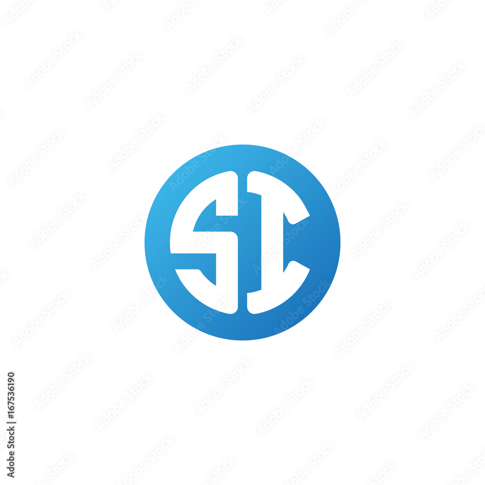 Initial letter SI, rounded letter circle logo, modern gradient blue color
Initial letter SI, rounded letter circle logo, modern gradient blue color