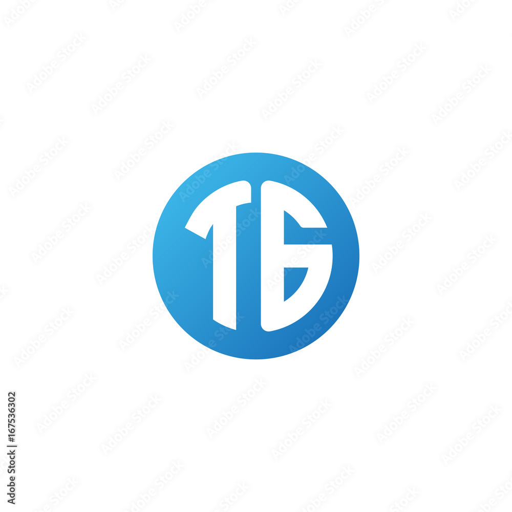 Initial letter TG, rounded letter circle logo, modern gradient blue color
Initial letter TG, rounded letter circle logo, modern gradient blue color