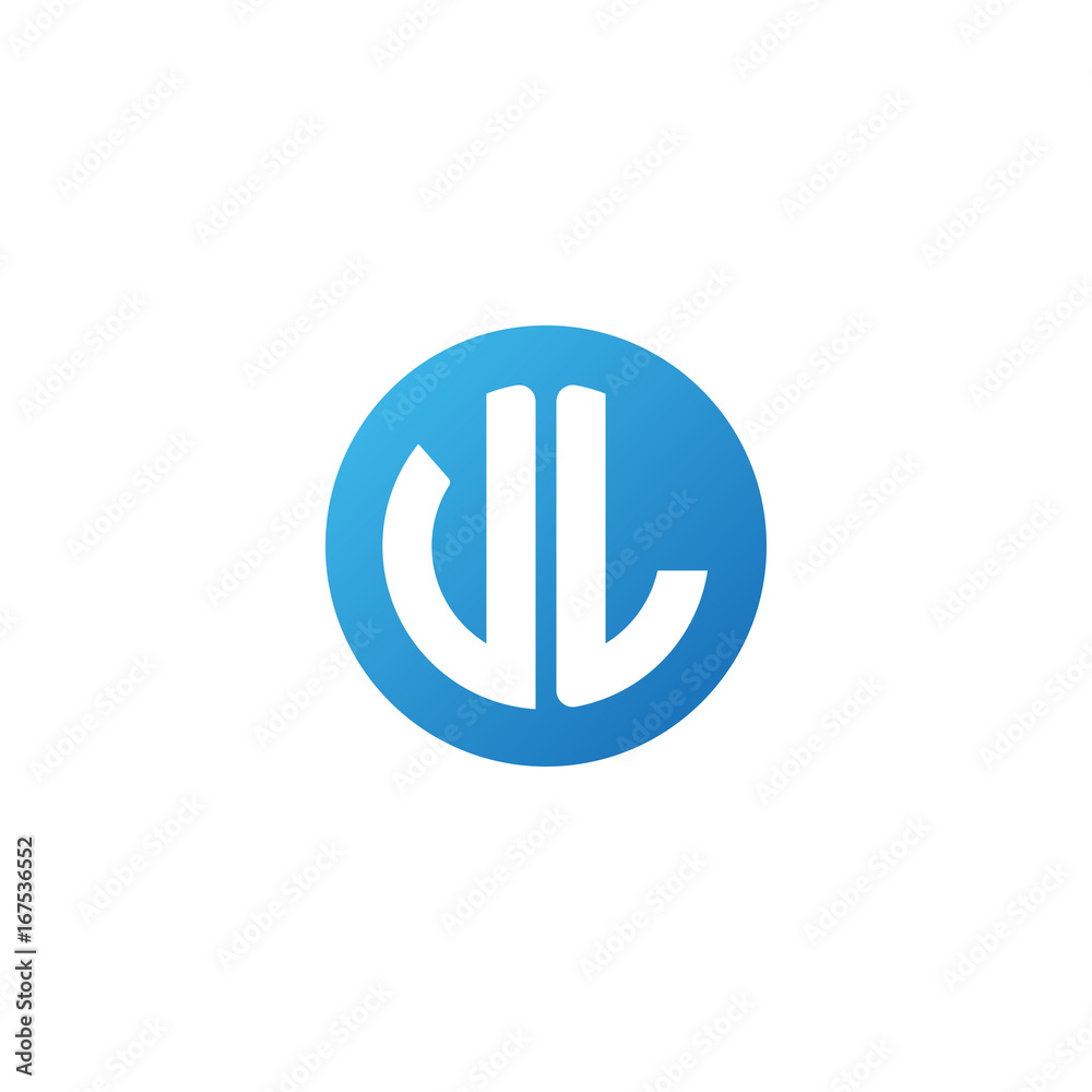 Initial letter VL, rounded letter circle logo, modern gradient blue color
Initial letter VL, rounded letter circle logo, modern gradient blue color