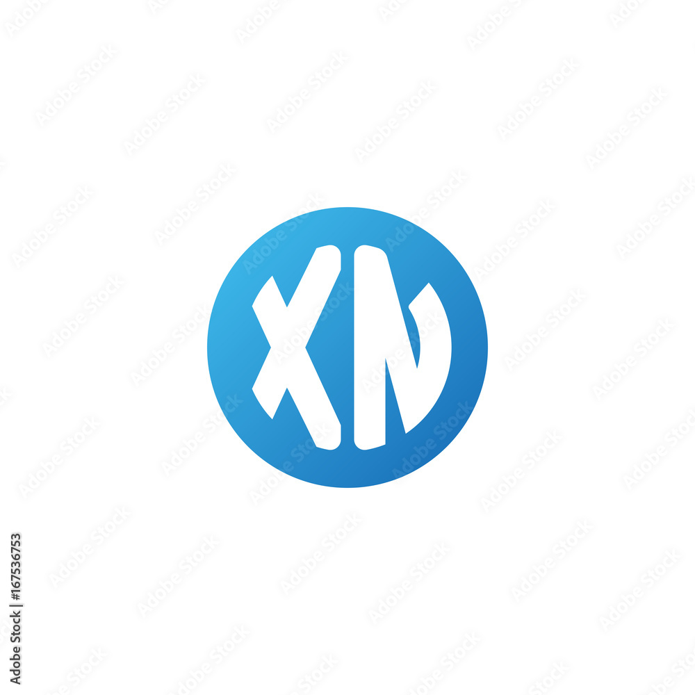 Initial letter XN, rounded letter circle logo, modern gradient blue color
Initial letter XN, rounded letter circle logo, modern gradient blue color