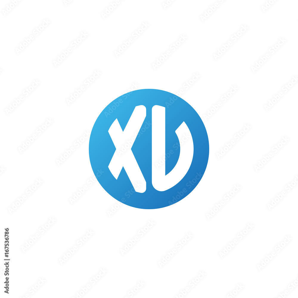 Initial letter XU, rounded letter circle logo, modern gradient blue color
Initial letter XU, rounded letter circle logo, modern gradient blue color