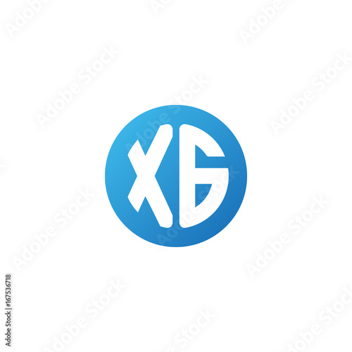 Free Download Initial letter XG, rounded letter circle logo, modern gradient blue color	
 
 - GFXLoad