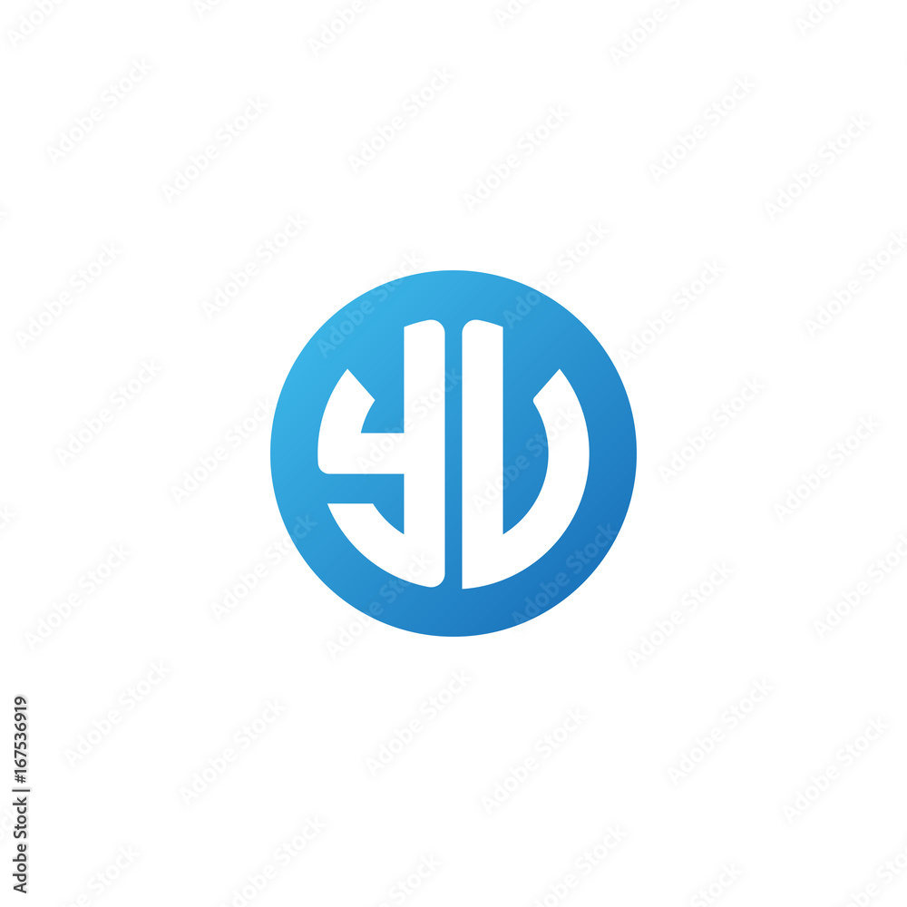 Initial letter YV, rounded letter circle logo, modern gradient blue color
Initial letter YV, rounded letter circle logo, modern gradient blue color