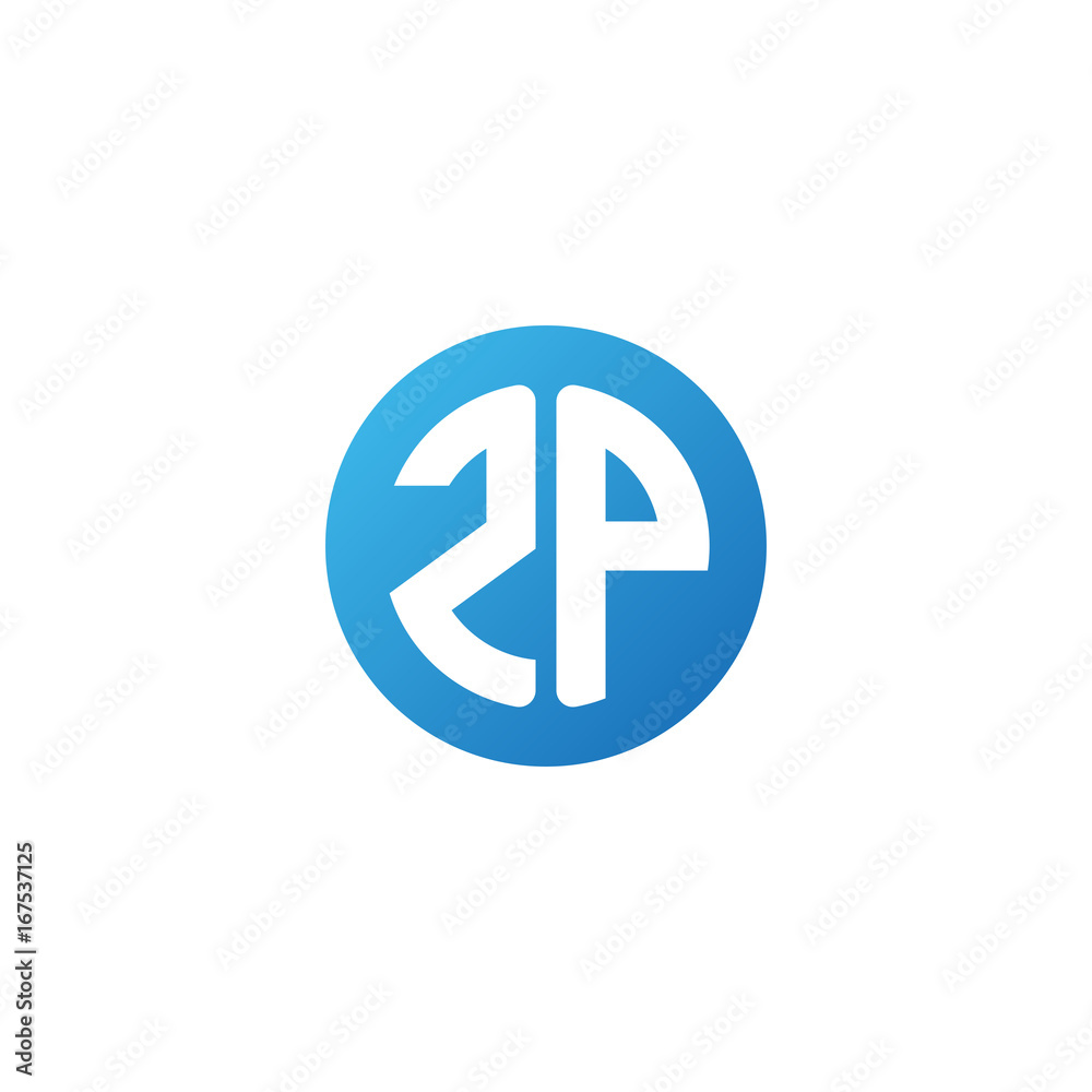 Initial letter ZP, rounded letter circle logo, modern gradient blue color
Initial letter ZP, rounded letter circle logo, modern gradient blue color
