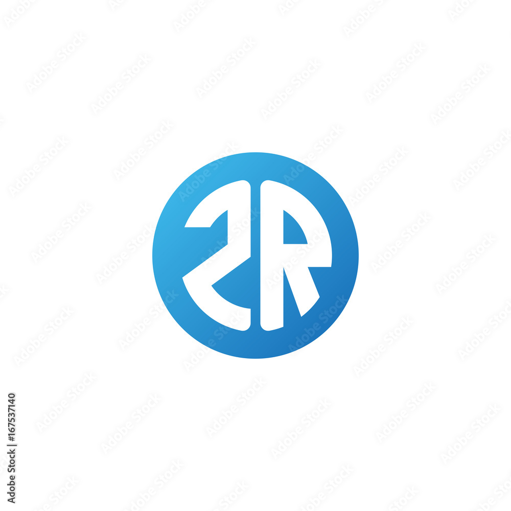 Initial letter ZR, rounded letter circle logo, modern gradient blue color
Initial letter ZR, rounded letter circle logo, modern gradient blue color