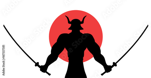 Asian warrior illustration