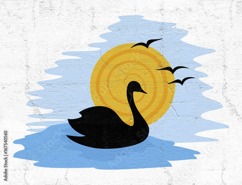 Fototapeta Naklejka Na Ścianę i Meble -  swan illustration