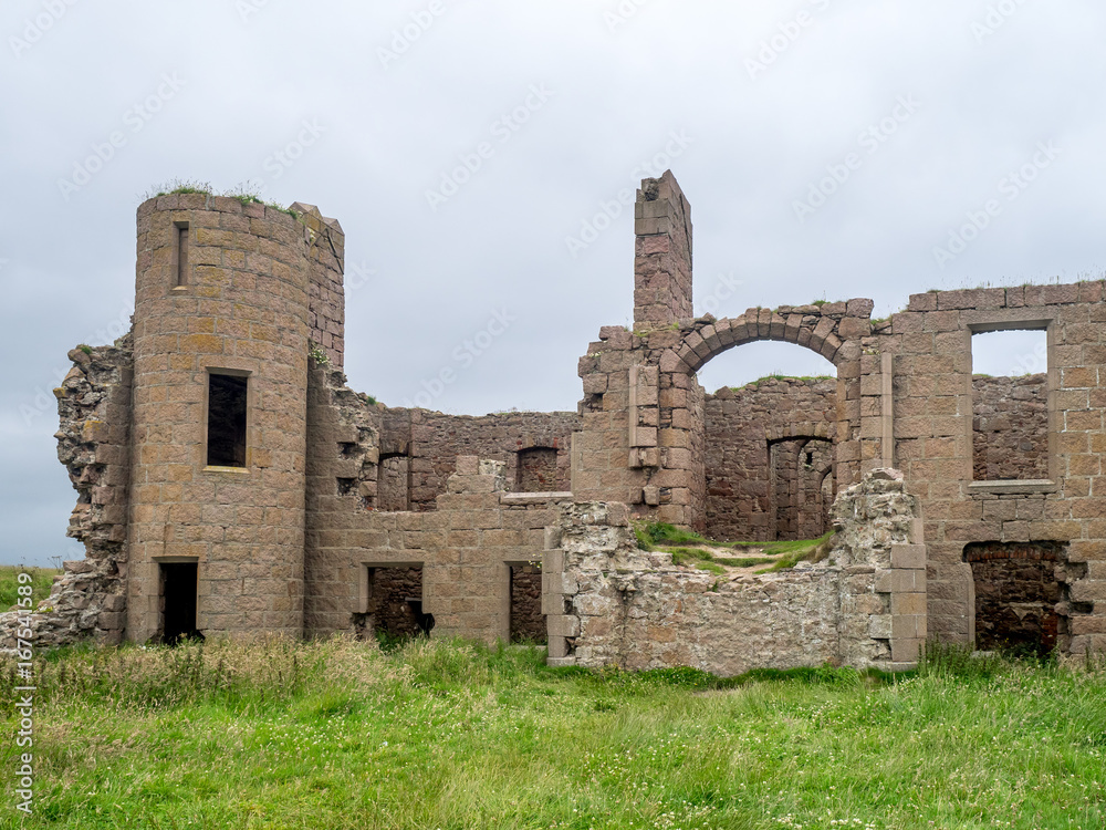 Ruins of New Slains Castle, said to be the inspiration for Dracula, Aberdeenshire, Scotland