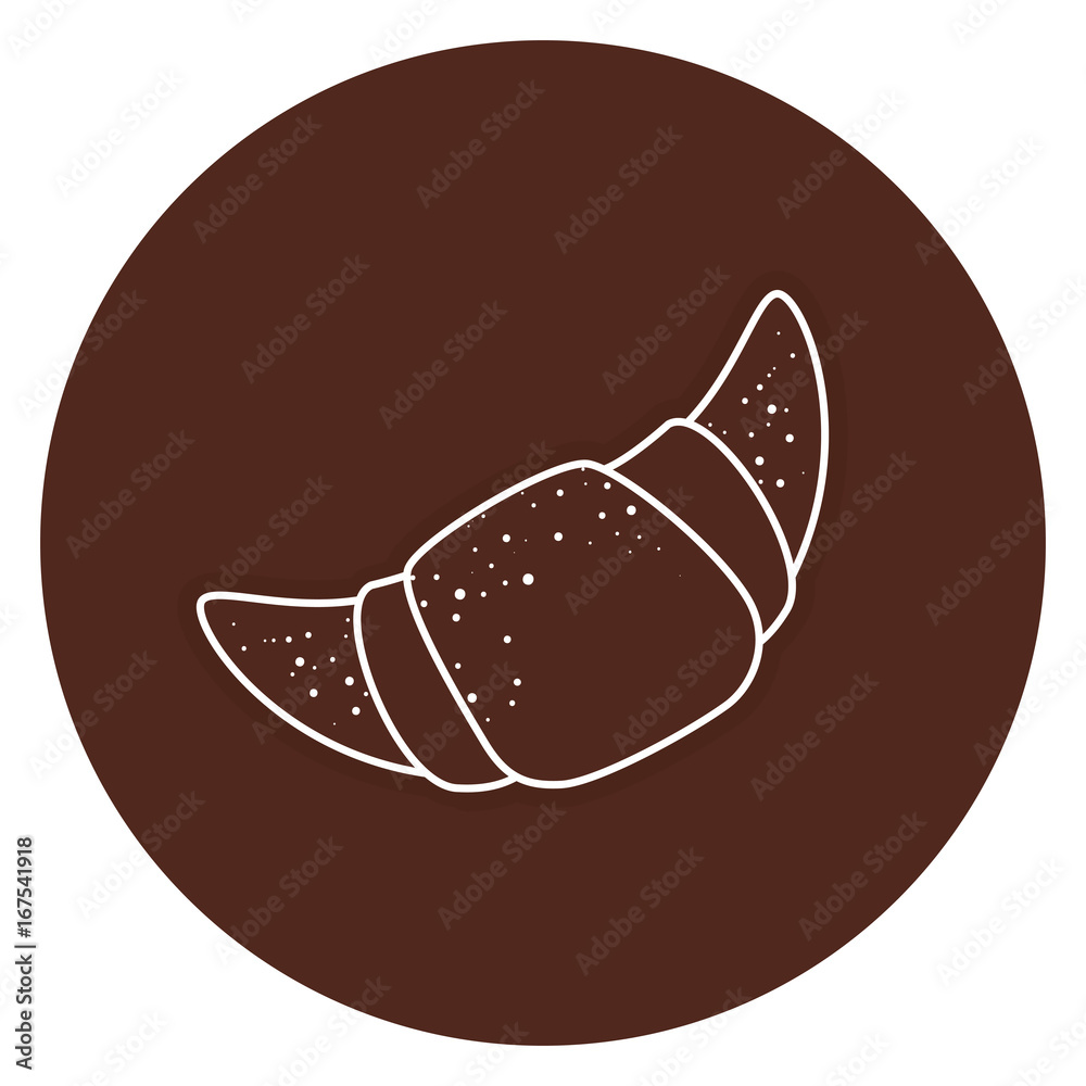 delicious croissant bread icon vector illustration design