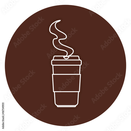 coffee in plastic cup icon vector illustration design