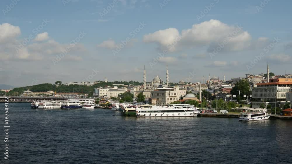 The Golden Horn (Halic, a major urban waterway) from Ataturk Bridge in Istanbul Turkey The Golden Horn (Halic, a major urban waterway) from Ataturk Bridge in Istanbul Turkey