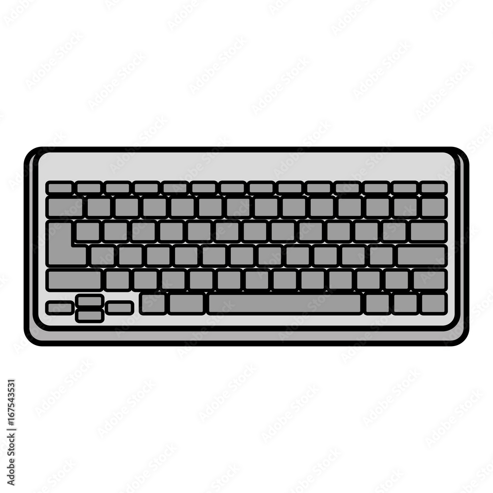 computer keyboard isolated icon vector illustration design