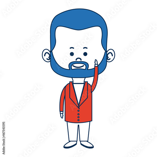 young happy groom man wear suit married vector illustration