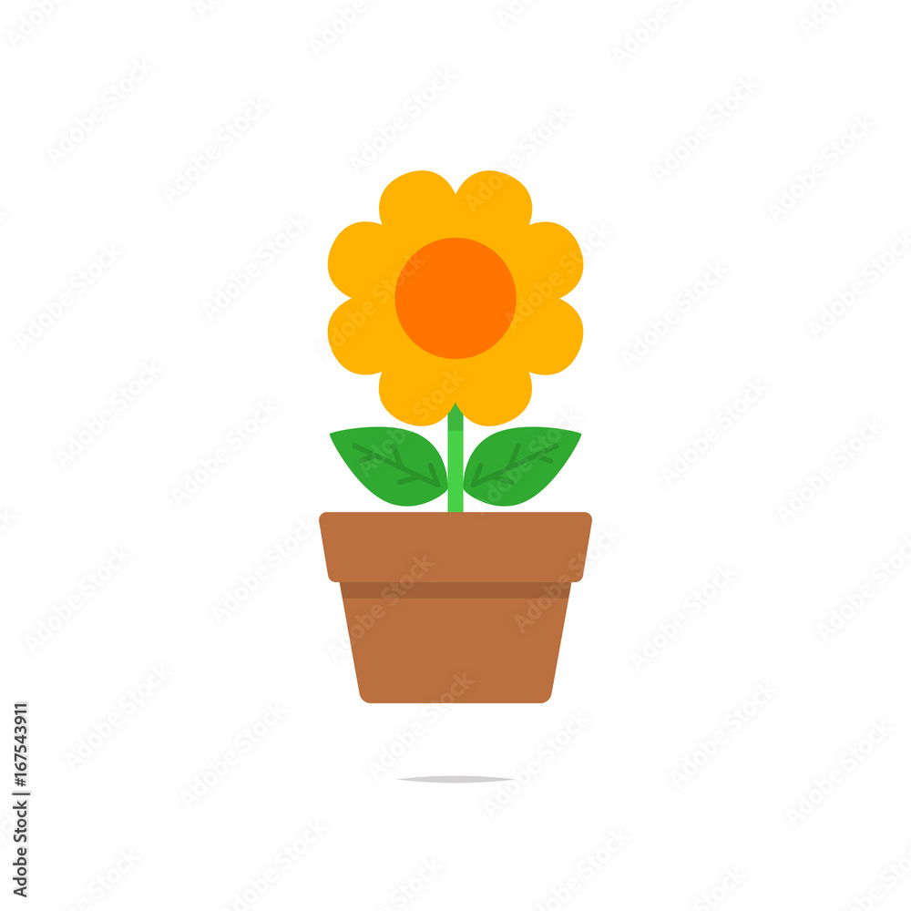 Flower in a pot vector isolated Flower in a pot vector isolated
