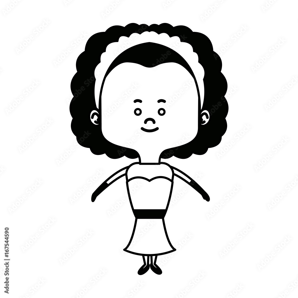 Obraz premium adorable woman bride lovely marriage character vector illustration