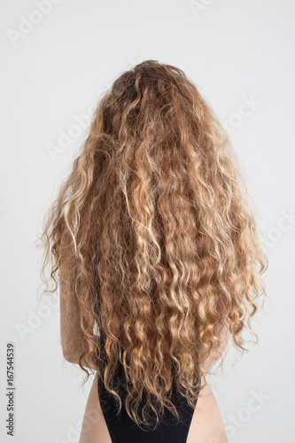 Curly long hair