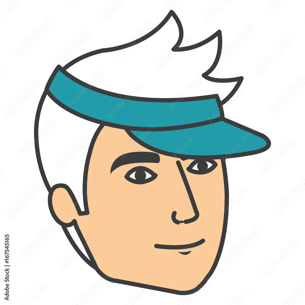 young man avatar character vector illustration design