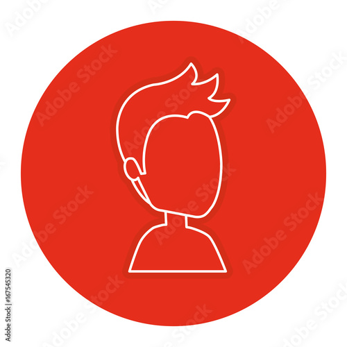 young man shirtless avatar character vector illustration design