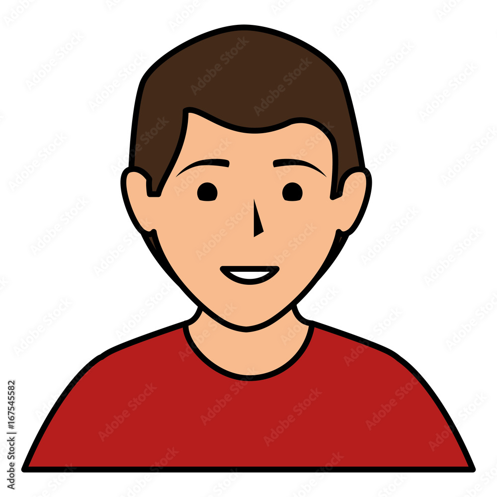 young man avatar character vector illustration design