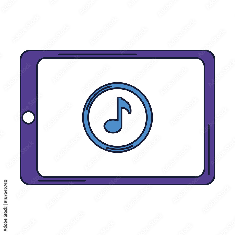 smartphone device with music note vector illustration design smartphone device with music note vector illustration design