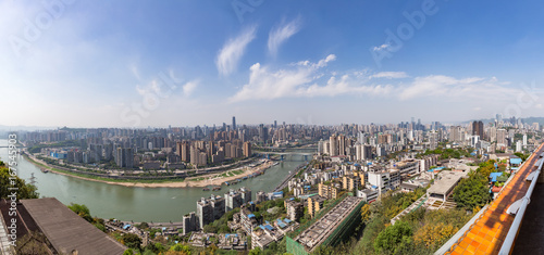 panoramic view of cityscape in Chongqing,China. © fanjianhua